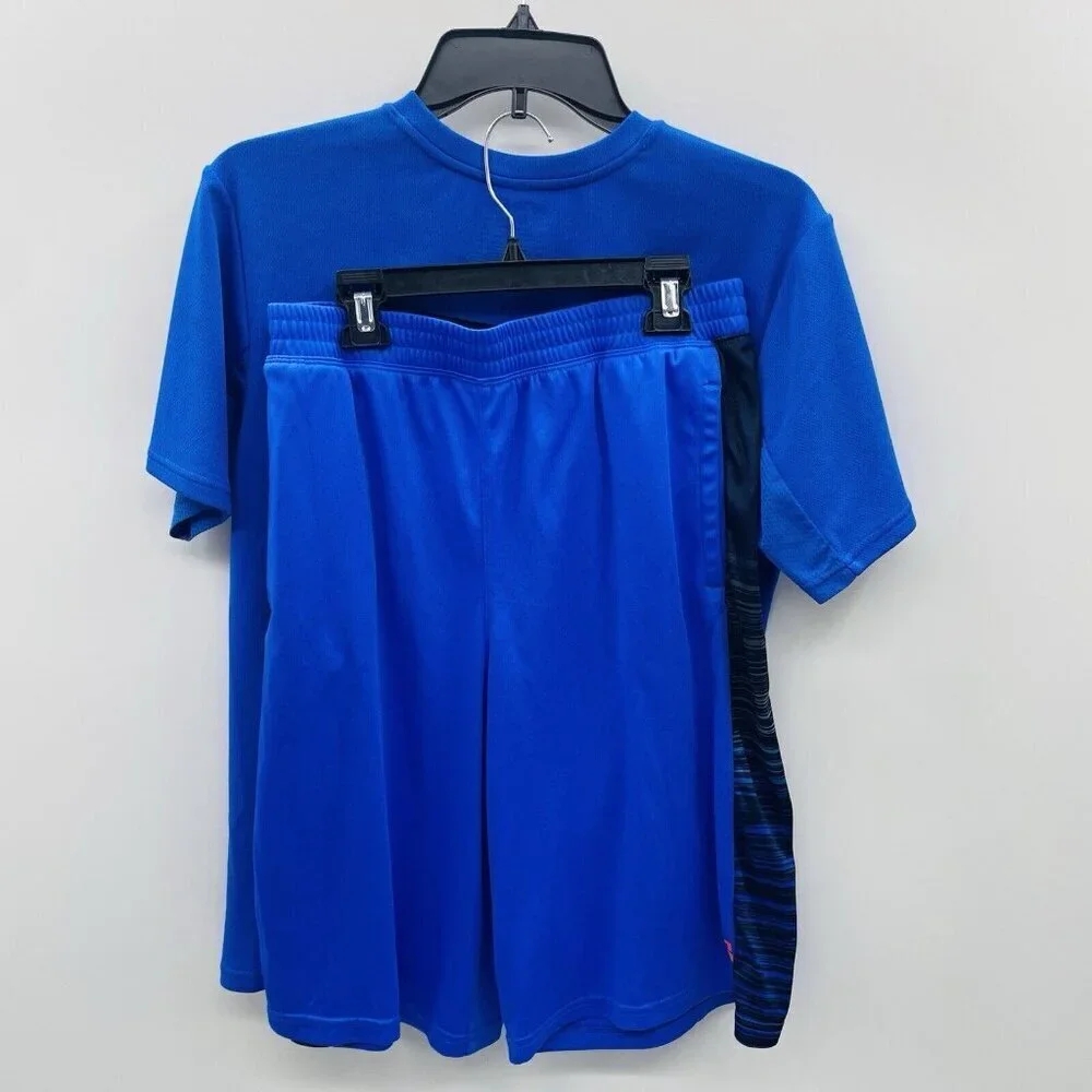 Russell Athletic Youth Boys XXL‎ 18 2 Piece Dri-Power Shirt & Shorts Set in Blue